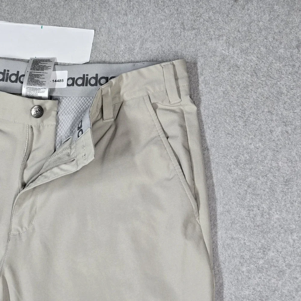 Adidas Men Pants 34X30 Beige Chino Golf Pants Logo 29